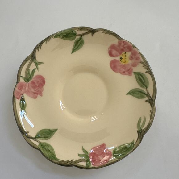 Vintage Franciscan Earthenware‎ Desert Rose Saucers Hand Painted USA Made SET 8 - Picture 4 of 9